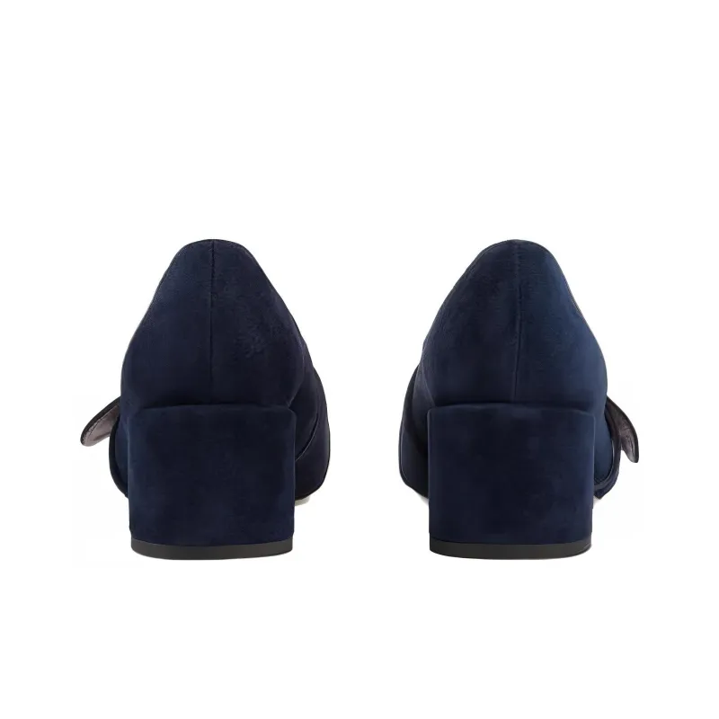 GUCCI Blondie Loafers Women's Blue-3