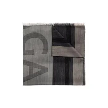 Ferragamo Striped Fringed Edge Scarf