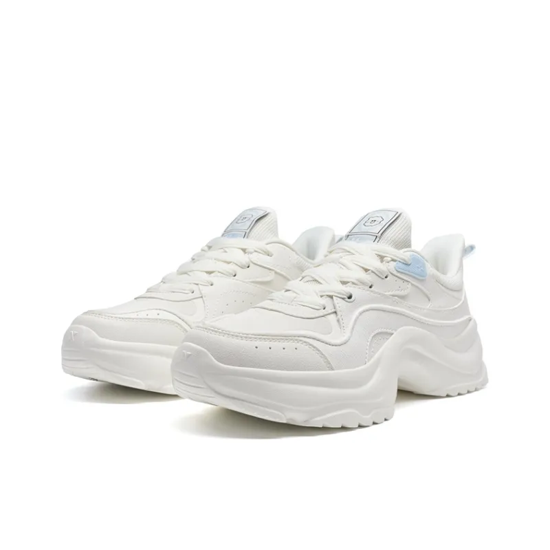 XTEP Cotton Candy Height Increasing Low Top Casual Shoes Women's Sail White-4