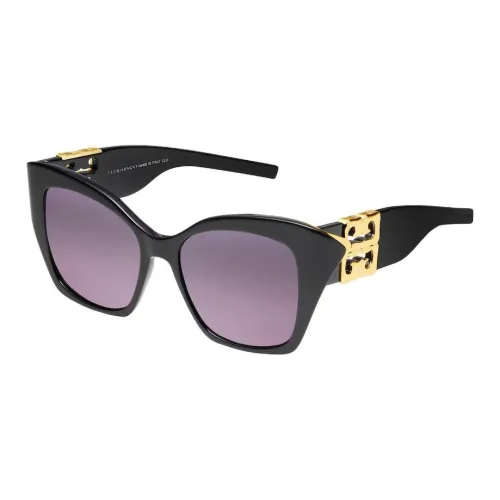 GIVENCHY Injection Molded Acetate Polyamide Metal Irregular Shape Sunglasses Women's Black