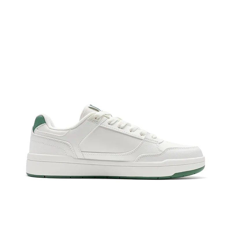 XTEP Air Force 1 Wear resistant And Lightweight Low Top Skateboard Shoes Men's White Green-1