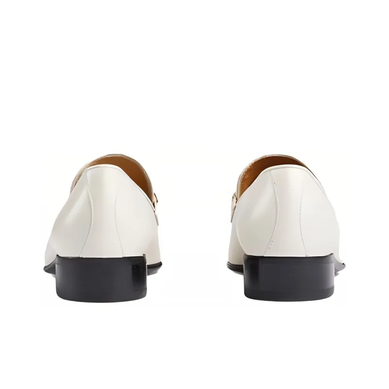 GUCCI Horsebit Loafers Women's White-3