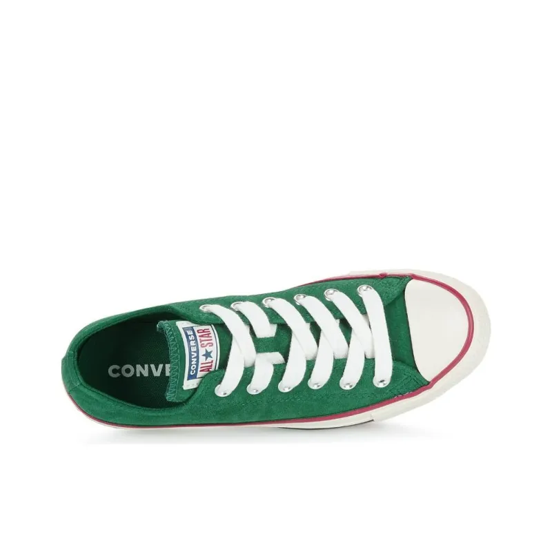 Converse Anti Slip Wear Resistant Low Top Canvas Shoes Unisex Green-5