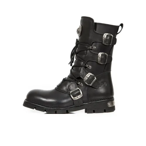 NEW ROCK Ankle Boots Unisex Black