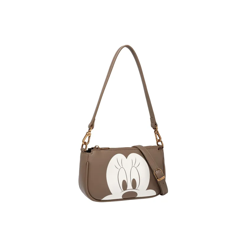 Disney Mickey Series PVC Coated Polyester Shoulder Bag Regular Women's Night Black/Coffee/Milk Coffee-6