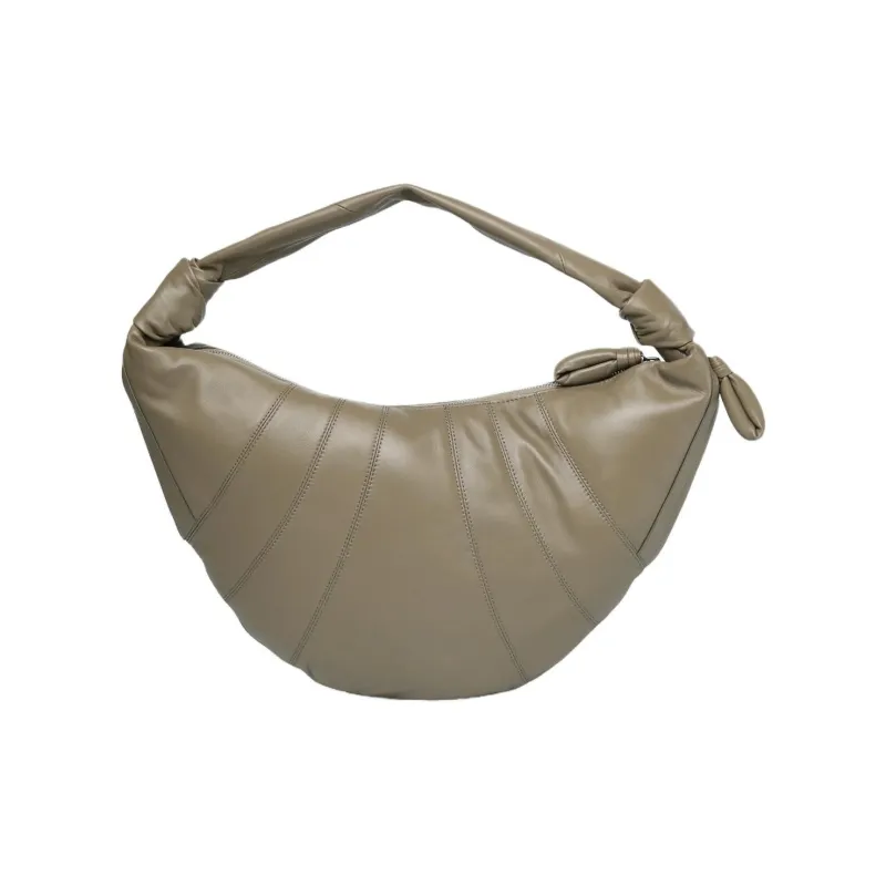 Lemaire Calfskin Croissant Bag, Croissant Bag, Croissant Bag, One Shoulder Handbag Women's Green-0