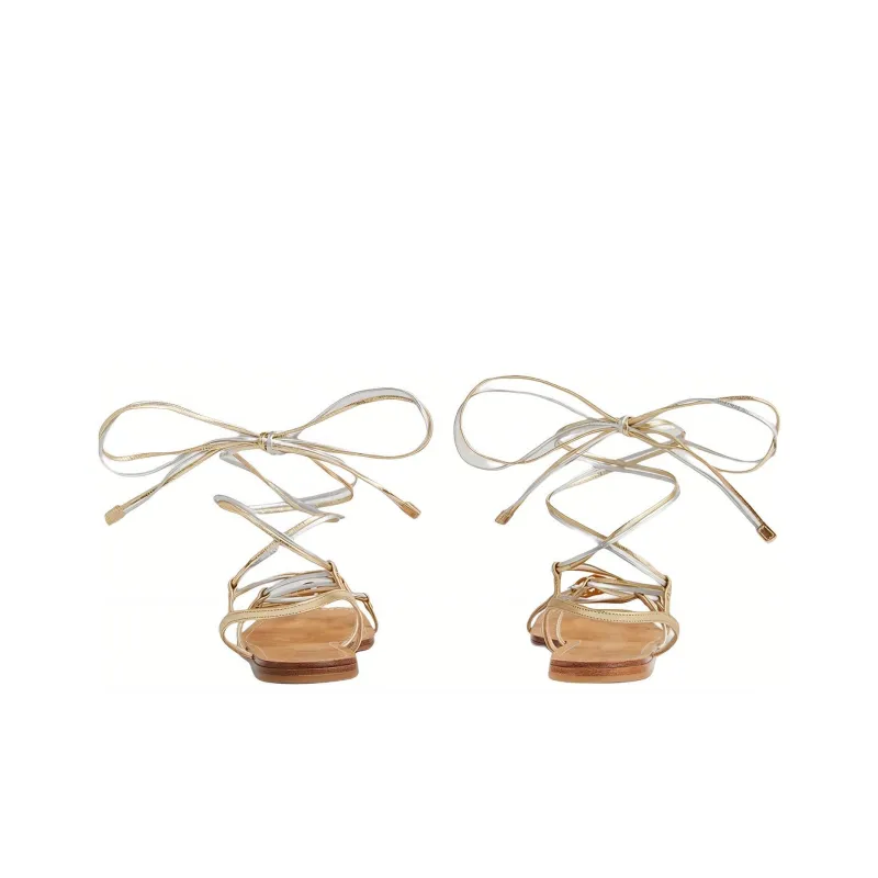 GUCCI Strap Sandals Women's Gold-4