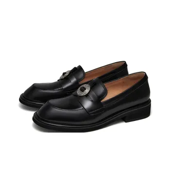 Marie Claire Engraved Charm Loafers Women's Black