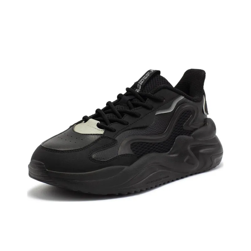 361° Slip Resistant Low Top Casual Shoes Women's Black Silver-2