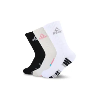 PEAK Basketball Socks Unisex Black Yellow Gray