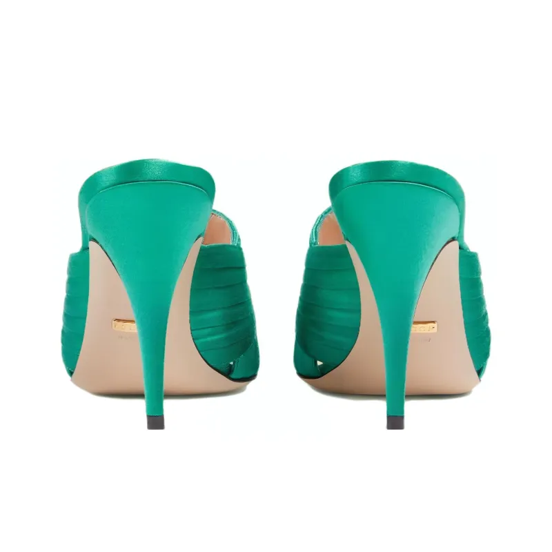 GUCCI Slide Slippers Women's Turquoise-3
