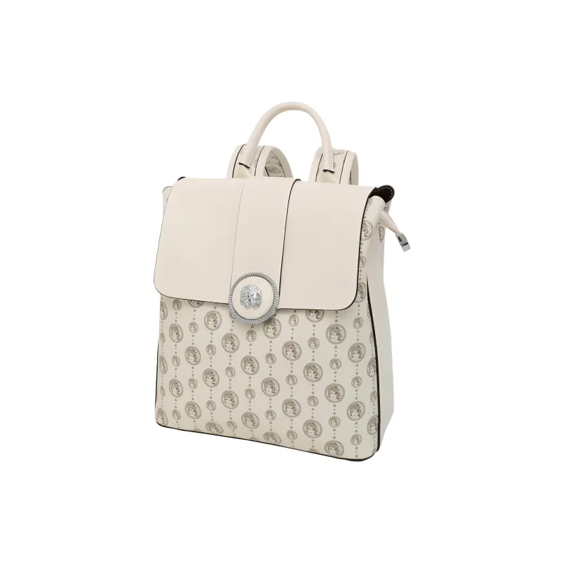 TTaG．baG PVC Polyvinyl Chloride Vintage Backpack Regular Women's White/Brown-1