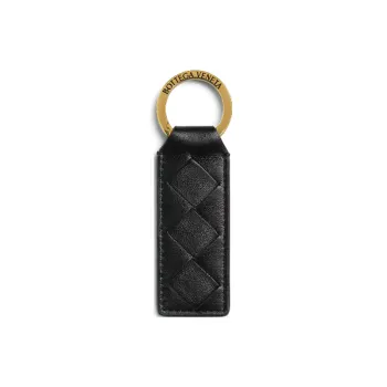 Bottega Veneta Calfskin Keychains Women's Black