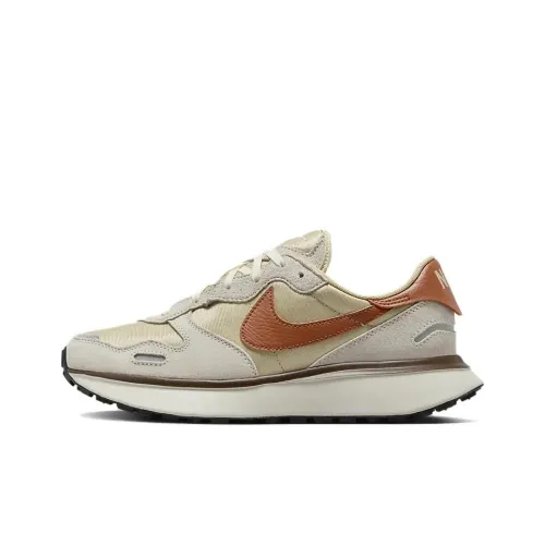 Nike Phoenix Waffle Running Shoes Women's Low-Top Gold/Brown