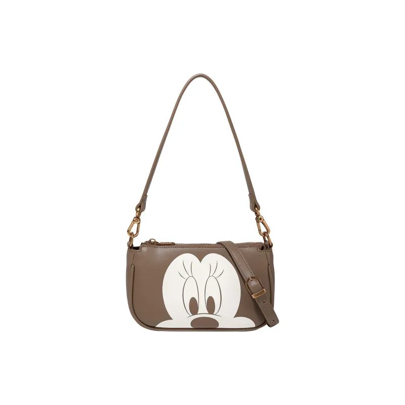 Disney Mickey Series PVC Coated Polyester Shoulder Bag Regular Women's Night Black/Coffee/Milk Coffee-5