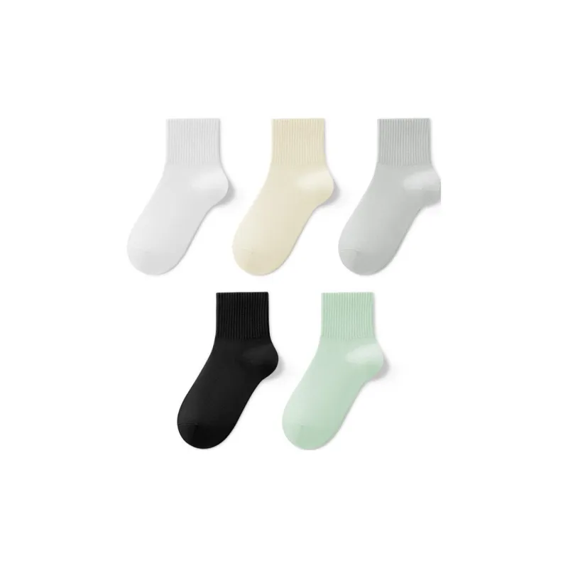 LUCKMEEY Mid Calf Socks Women's 5 Pack-6