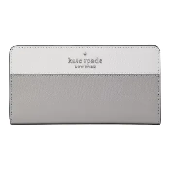 Kate Spade Staci Leather Wallet Large Size Women's Warm Beige