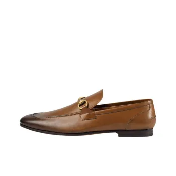 GUCCI Jordaan Leather Loafers
