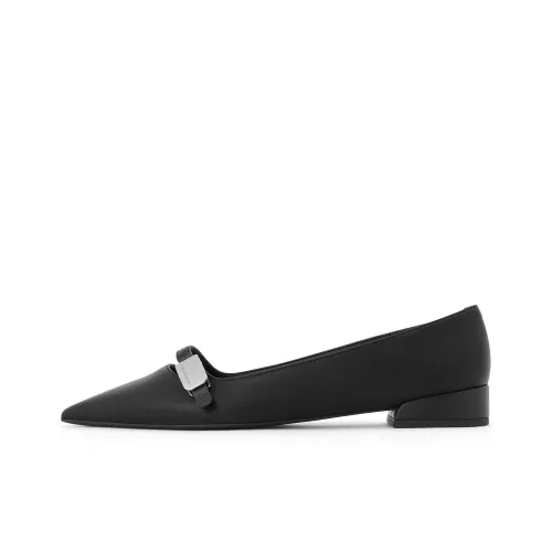 CHARLES&KEITH Small Ck Women's Casual Shoes 2.5cm Women's Black/Dark Gray