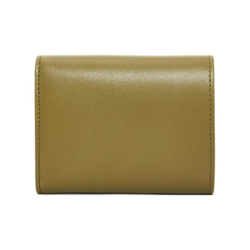 LOEWE Shiny Nappa Calfskin Wallet Men's Olive-3
