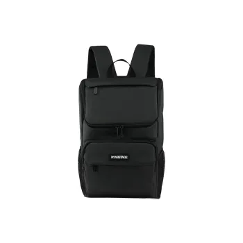 BACKSTAGE Fabric Backpack Laptop Bag Multifunction Backpack Regular Unisex Black