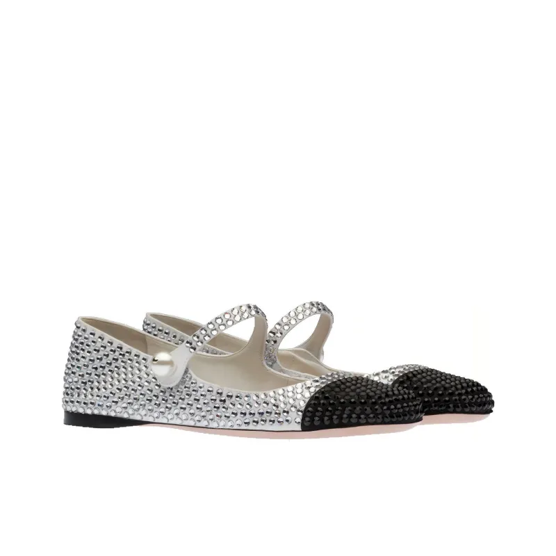 MIU MIU Casual Single Shoes Women's White Black-2