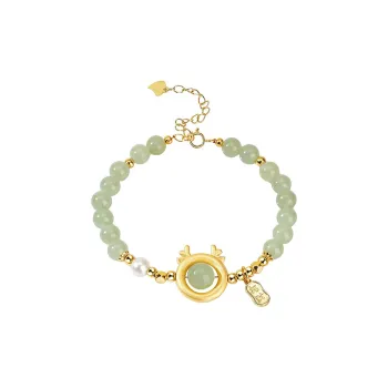 MAMADESHOUHU Hetian Jade Bracelets Pale Greenish-White Jade Women's