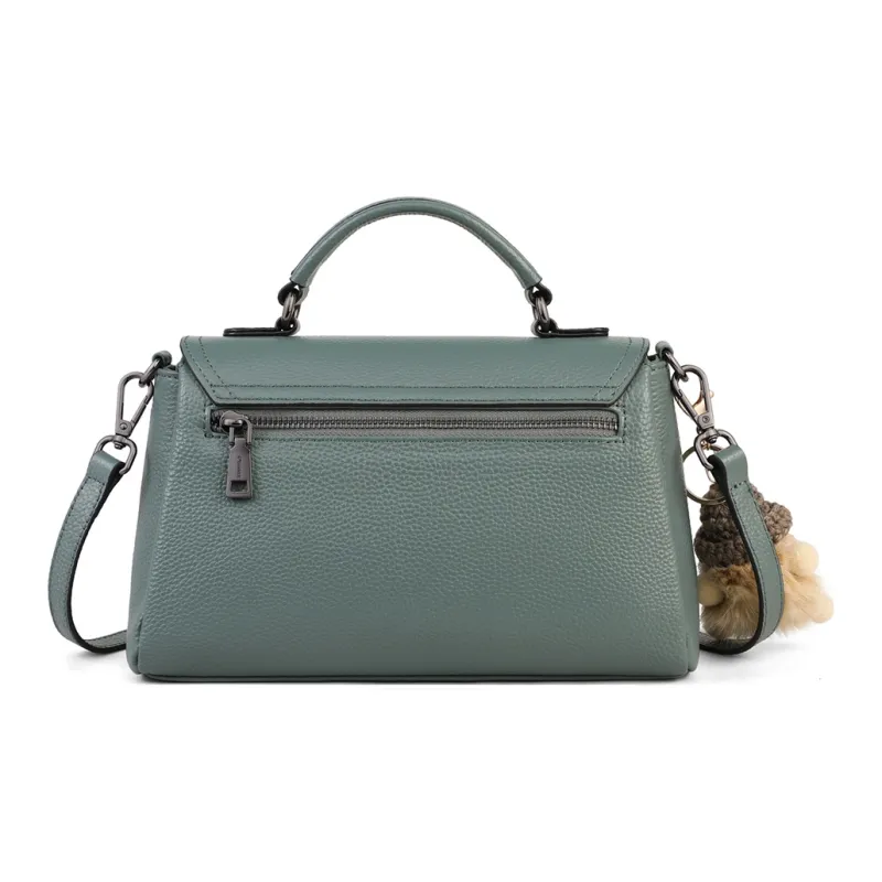 C°BANNER Cow Leather With Synthetic Leather Crossbody Bag, Handbag Regular Women's Black/Khaki/Dusty Blue/Ecru-18