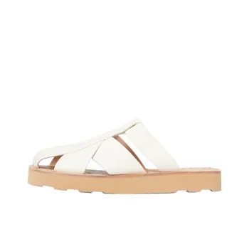 GABRIELA HEARST Rubber Sole Wrap-toe Slippers Women's White