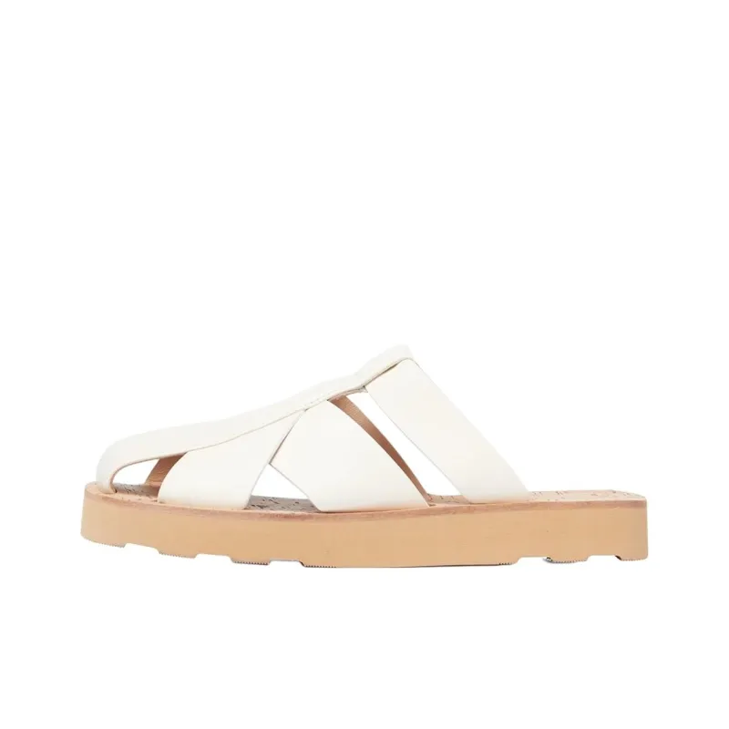 GABRIELA HEARST Rubber Sole Wrap-toe Slippers Women's White-0