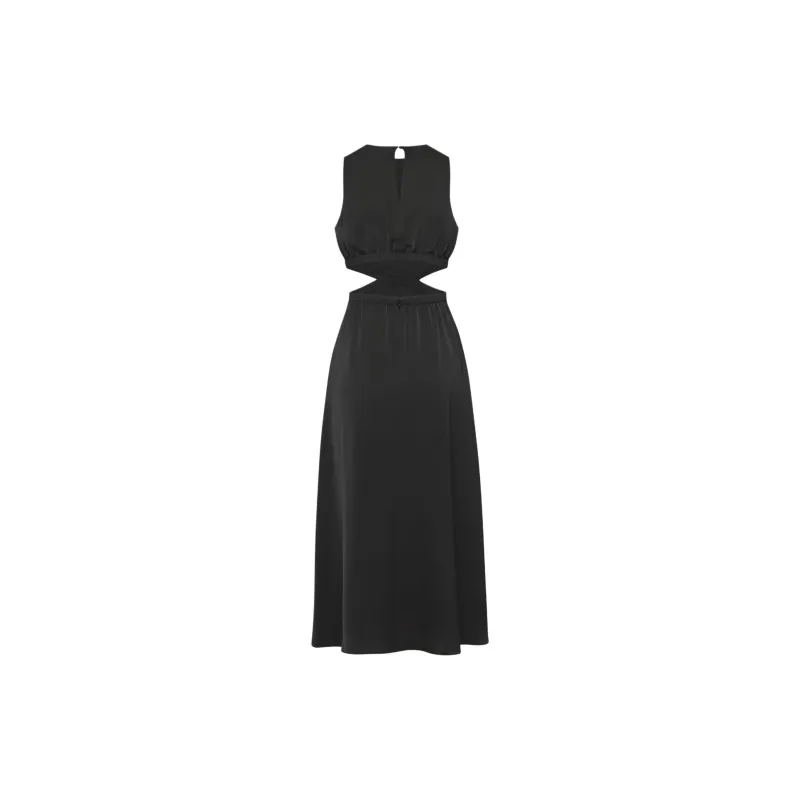 ARITZIA Babaton Cella Satin Dress Sleeveless Dress Women's Black-1