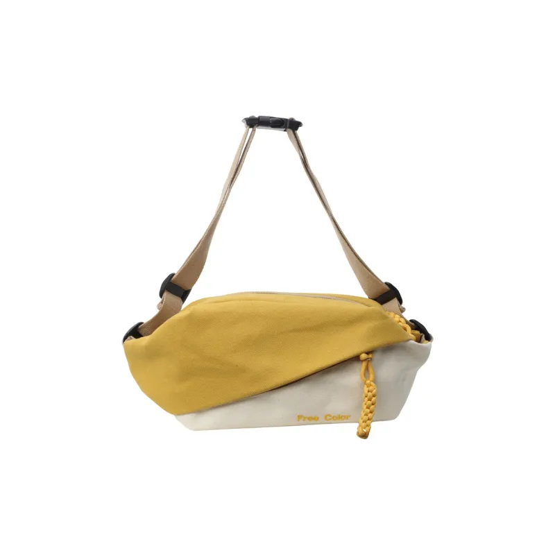 Cwatcun Canvas Sling Bag Unisex Black/Green/Khaki/Yellow-10