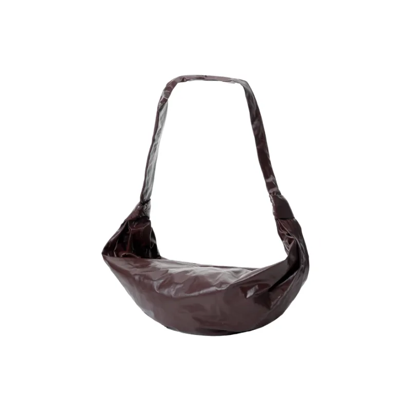 Lemaire Cow Leather Croissant Bag, Fanny Pack, Shoulder Bag, Crossbody Bag Tubas Unisex Walnut-3