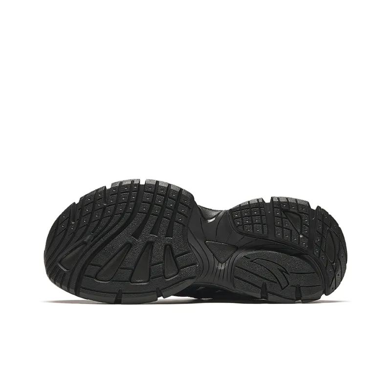 Anta Star Moon 2 Breathable Height Increasing Low Top Casual Shoes Women's Basic Black-4