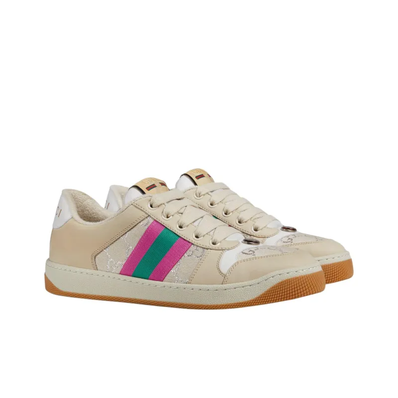 GUCCI Screener Cream Leather Women's-2