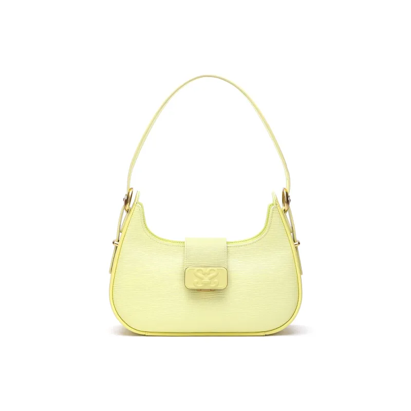 Satchi Cow Leather Handbag Crossbody Bag Cross-Body Bag Women's Yellow/Purple-0