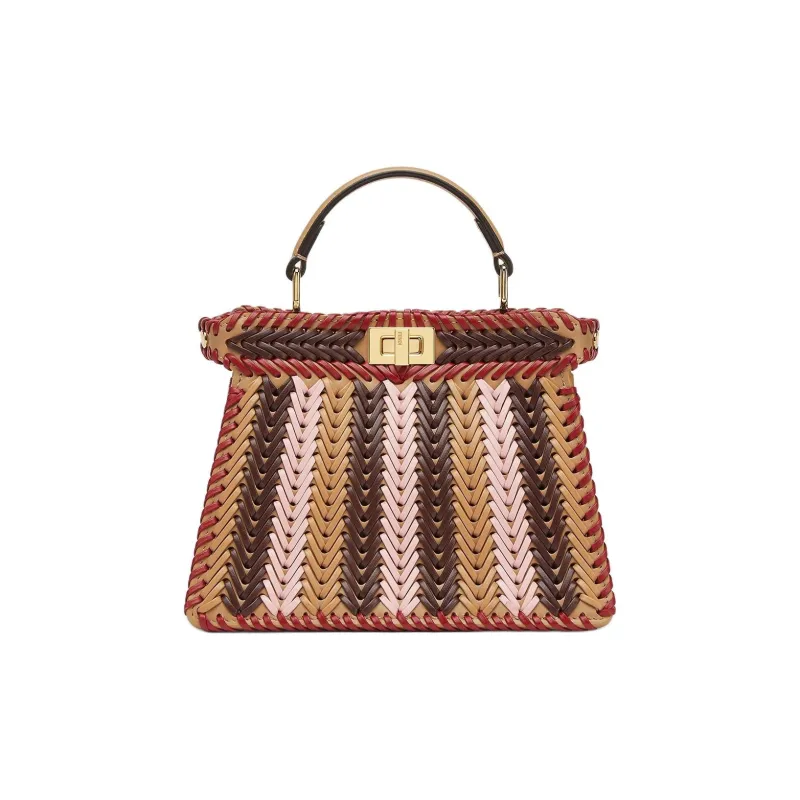 FENDI Peekaboo ISeeU Calfskin Shoulder Bag, Crossbody Bag, Handbag Trumpets Women's Multicolor-0