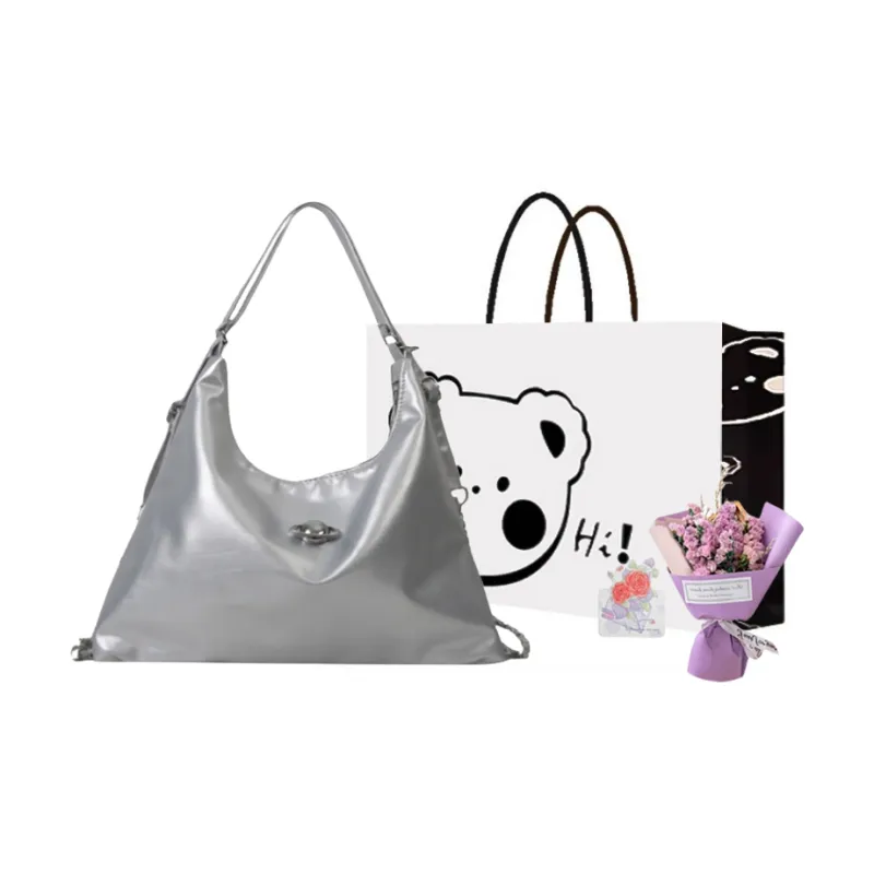 NX DOUGHNUT PU Backpack Regular Women's White Silver Black Khaki-20