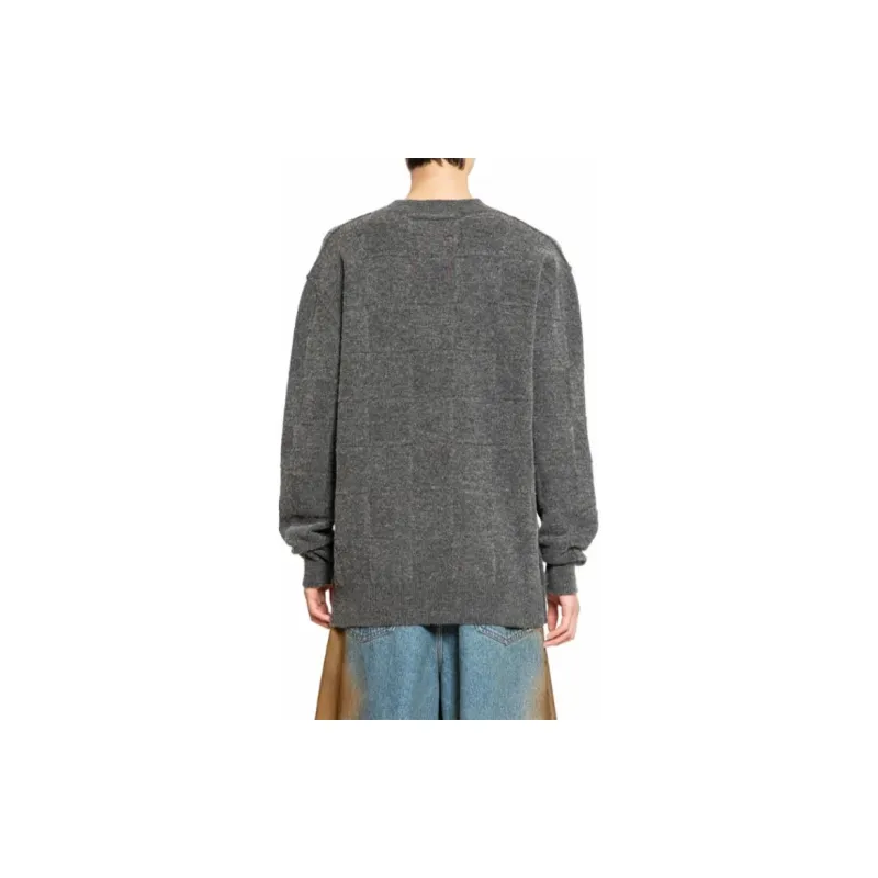 UMA WANG Checkered Crewneck Knitted Jumper-1