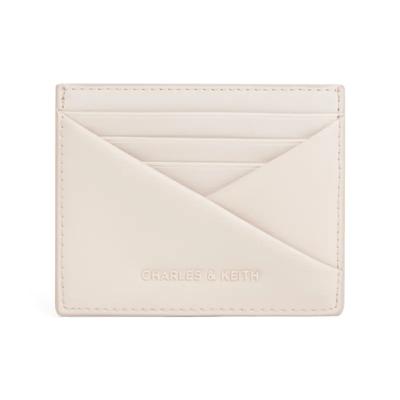 CHARLES&KEITH Synthetic Leather Card Holder Mini Women's Oat/Tan Tea Brown-0