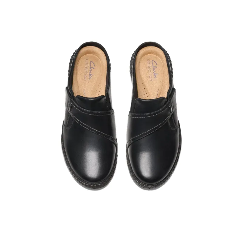 Clarks Rubber Sole Abrasion-Resistant Slip-Resistant Wrap-toe Slippers Women's Black-2