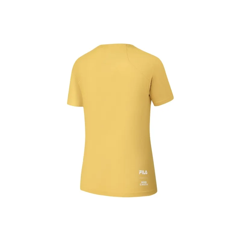 FILA x BBC EARTH T Shirt Women's Strawflower Yellow-1