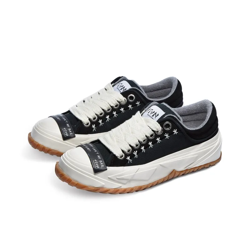VTVN Falling Stars Meteor Series Triangle Shoes Low Top Skateboard Shoes Unisex Ink Black-1