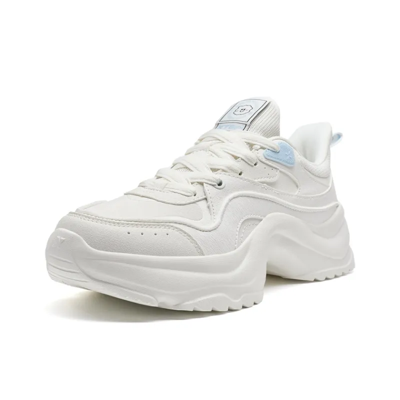 XTEP Cotton Candy Height Increasing Low Top Casual Shoes Women's Sail White-2