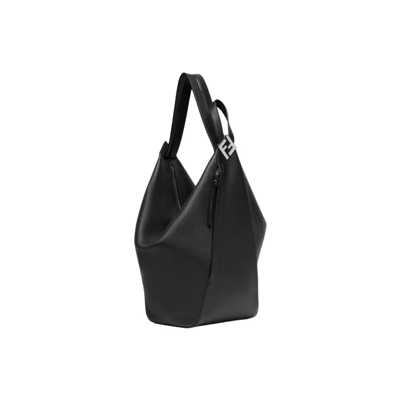 FENDI Calfskin Backpack Large Size Men's Black-1