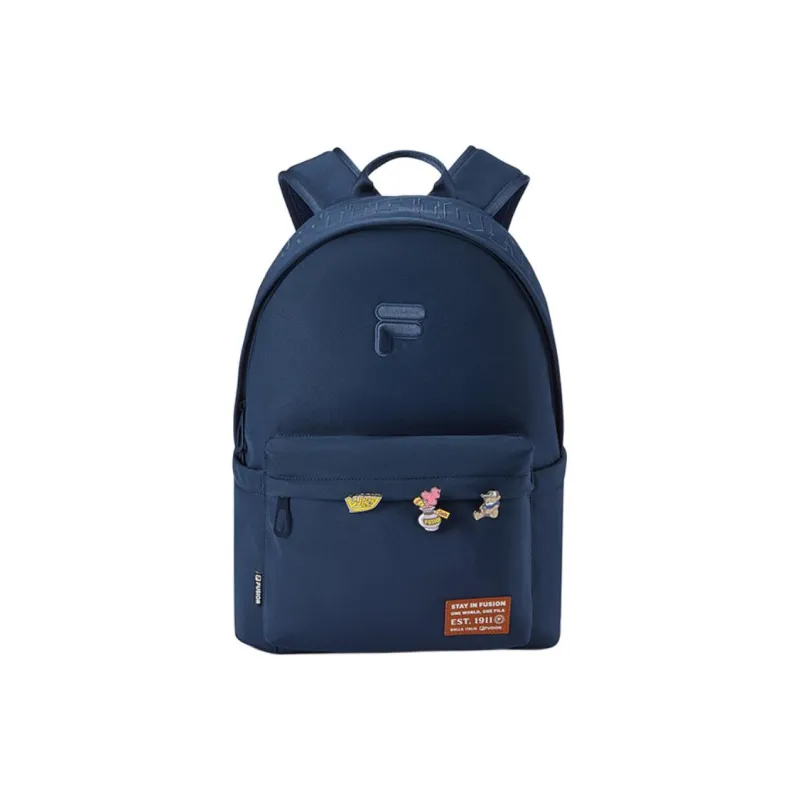 FILA FUSION Fabric Backpack Regular Unisex Navy Blue-0