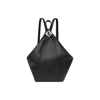 FENDI Calfskin Backpack Large Size Men's Black