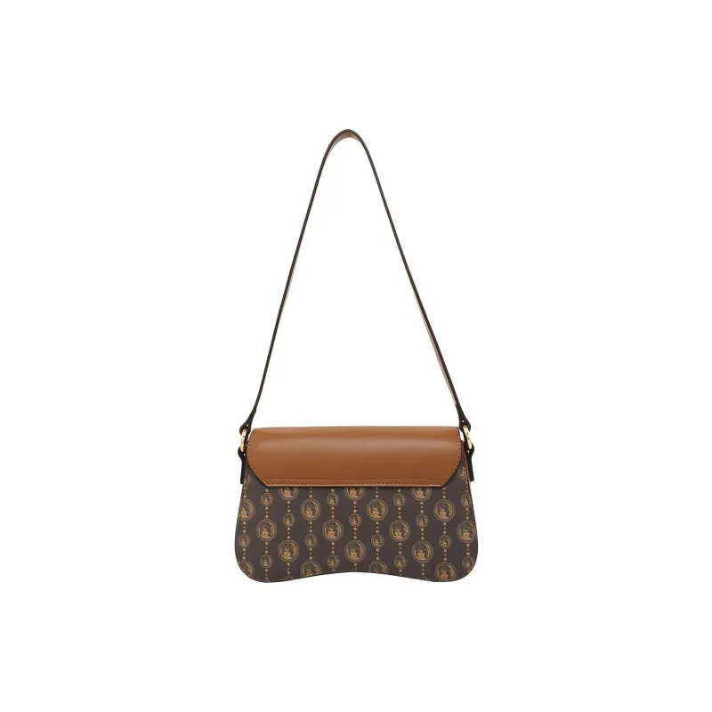 TTaG．baG PVC Shoulder Bag Regular Women's White/Brown-6