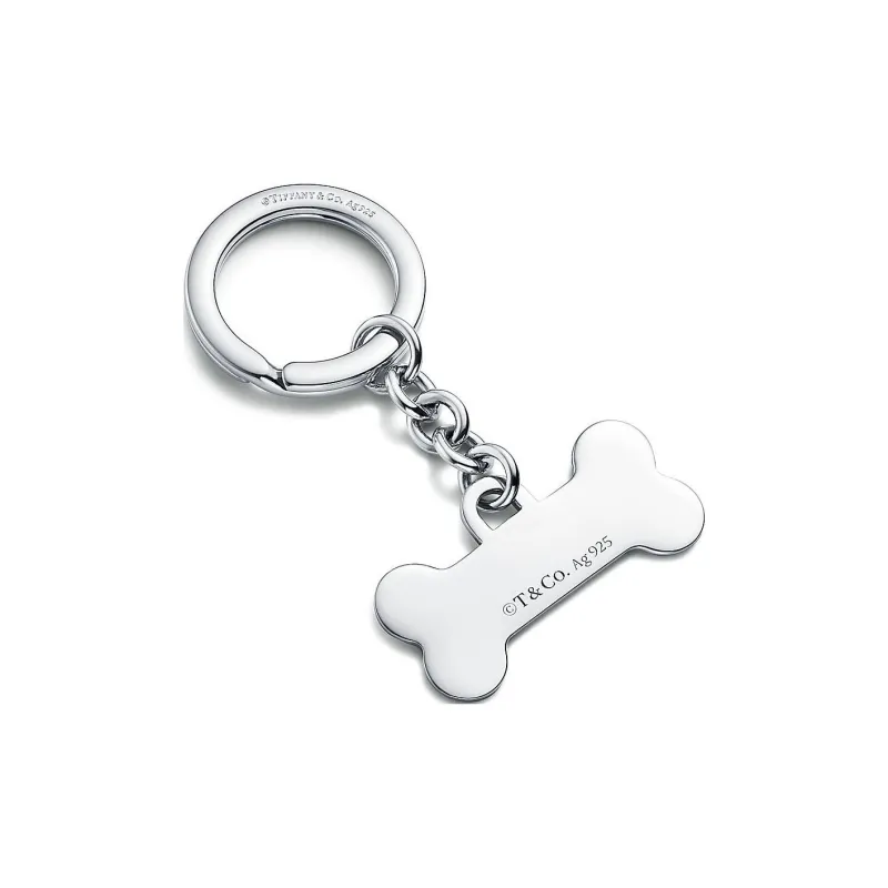 TIFFANY & CO. Sterling Silver Keychains Unisex Blue-1