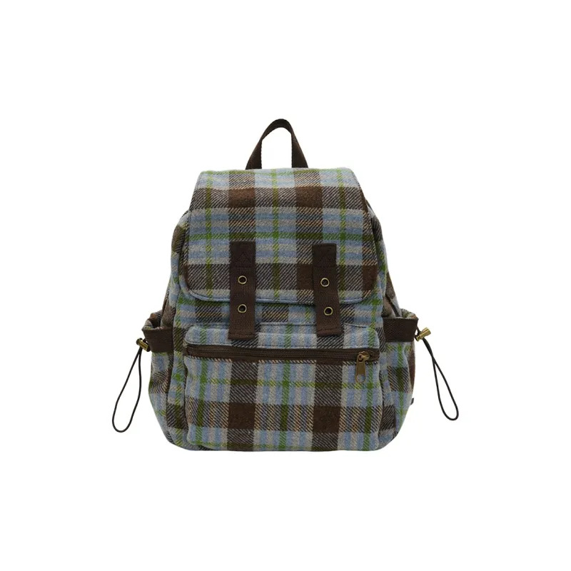 Debecca Woolen Backpack Unisex Green/Red/Khaki/Blue-13